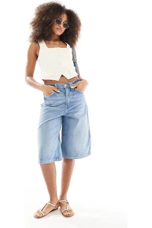 Cotton On Cotton On - Blå lange denimshorts i 90