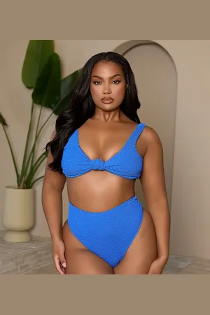 Moda Minx Curve X Bernadette Afia - bikinitop med knude foran og rynker