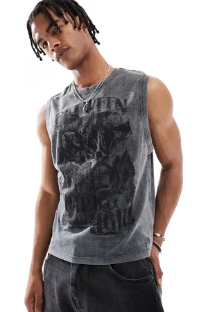 Bershka Vasket grå oversized tanktop