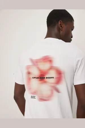 Lyle & Scott T-shirt med sløret blomstergrafik