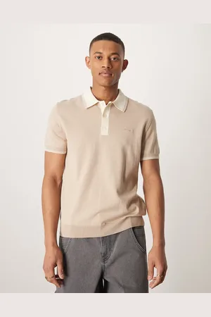 GANT Og kortærmet poloskjorte med kantbånd og logo-Neutral