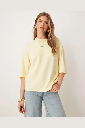 ASOS Lysegul strikket struktureret T-shirt