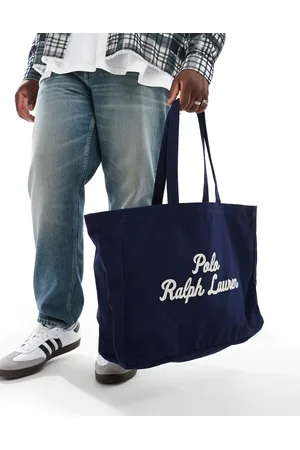 Ralph Lauren Marineblå tote-taske med logoprint