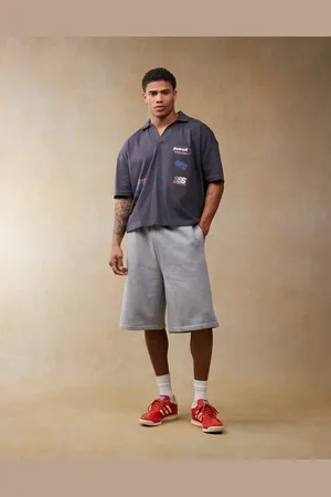 ASOS Premium - Gråmelerede kraftige oversized jorts - Del af sæt
