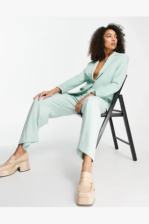 Bershka Core - Salviegrøn oversized blazer - Del af sæt