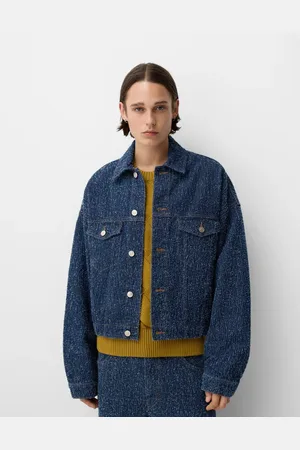 Bershka Collection - denimjakke med tekstur - Del af sæt