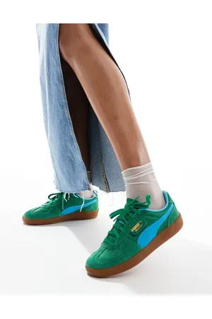 PUMA Palermo - Grønne og blå sneakers i vintagedesign