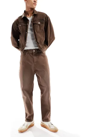 Bershka Brune løstsiddende jeans