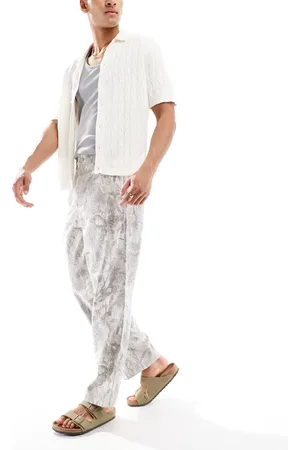 Hollister Baggy utiltity-bukser i hør med camouflageprint-Grøn