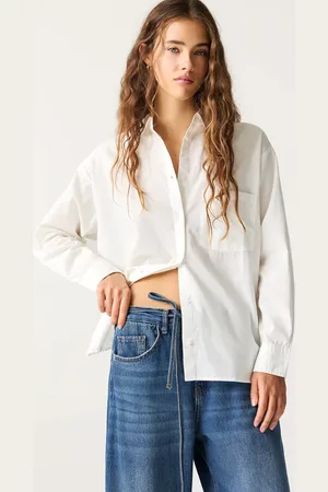 Pull&Bear Oversized skjorte i bomuld