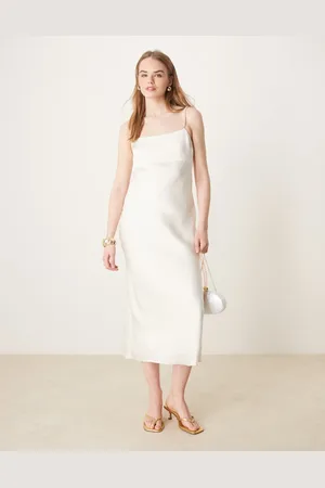 Abercrombie & Fitch Alt til bruden - slip-maxikjole med perlestropper