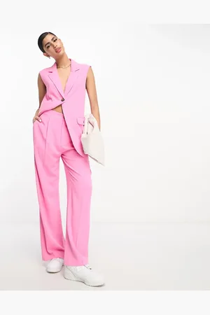 ASOS Pink afslappede bukser i hør
