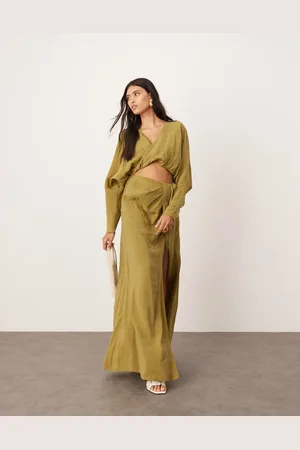 ASOS Draperet, langærmet og maxikjole