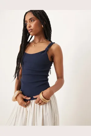 ASOS Top med knudestropper-Sort
