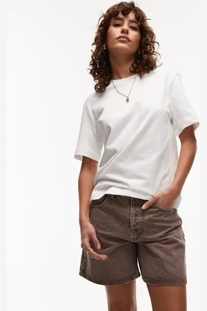 Topshop Editor - Gråbrune denimshorts