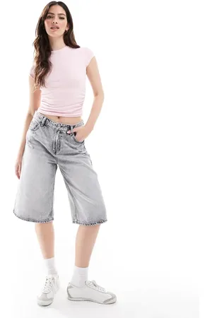 Stradivarius Vasket grå jorts i denim