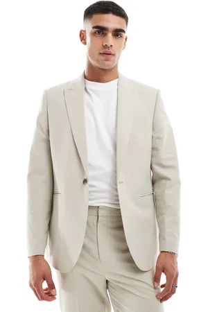 ASOS Habitjakke med tekstur i regular fit-Neutral