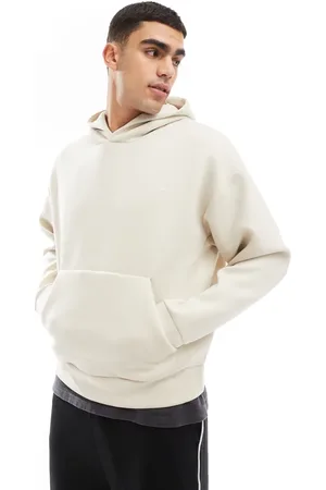 JACK & JONES Cremehvid og oversized hættetrøje i scubastof