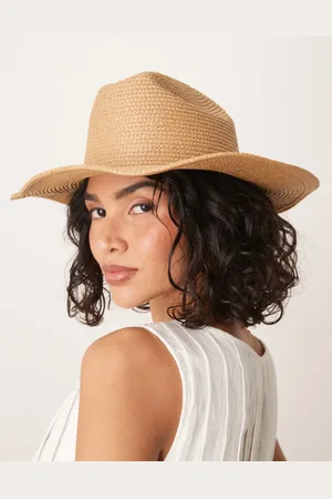 My Accessories Lysebrun vævet cowboyhat i strå