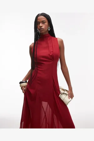 & OTHER STORIES Lagdelt midaxi-kjole med åben ryg og tørklædedesign forneden i chiffon