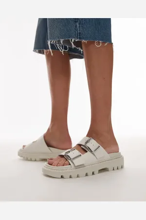 Tommy Hilfiger Hvide sandaler med dobbelt strop og spænde