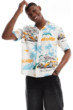 Hollister McLaren - skjorte med korte ærmer og print i hør