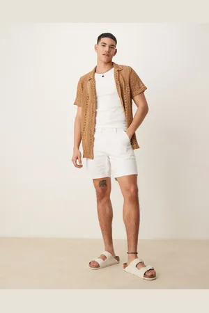 ASOS Hvide mellemlange skinny-chinoshorts