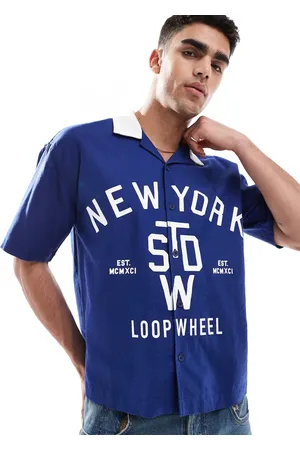 Pull&Bear Oversized og strikket poloskjorte med 