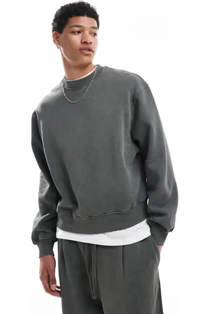 ASOS Oversized kakifarvet sweatshirt med firkantet pasform - Del af sæt-Grøn
