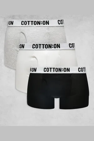 Cotton On Cotton on - Pakke med 3 par sorte/grå/hvide boksershorts-Multifarvet