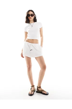 Cotton On Cotton On - Hvide strandshorts i let stof