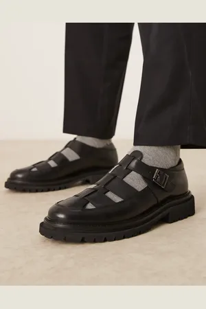 ASOS Sorte Mary Jane-sko med rillet sål i læder