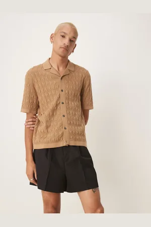 ASOS Sorte elegante cropped shorts med vide ben og plisseringer foran