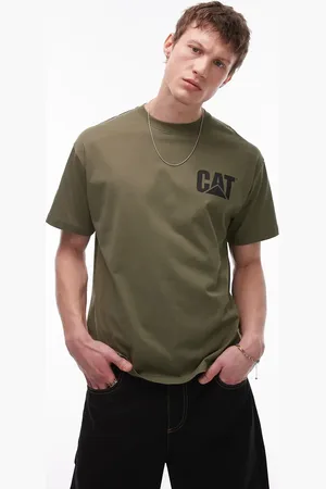 Caterpillar WWR - Kakigrøn T-shirt med logodetalje