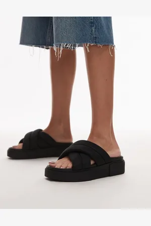 Tommy Hilfiger Sorte flatform-sandaler