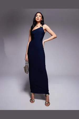 Kaiia Tætsiddende oneshoulder-maxikjole med metalring - Kun hos ASOS
