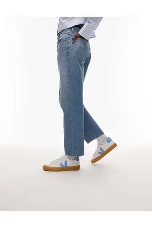 Veja Campo - Hvide og blå sneakers