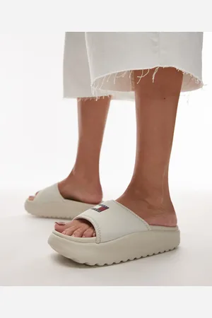Tommy Hilfiger Råhvide komfortable badesandaler