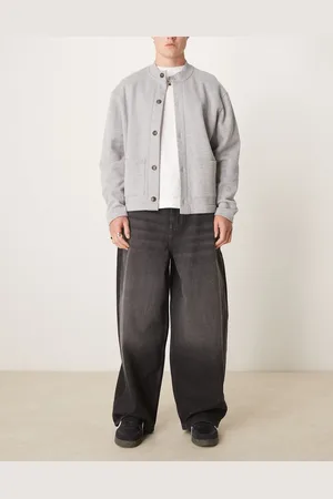 ASOS Sorte og forvaskede jeans i baggy og oversized pasform