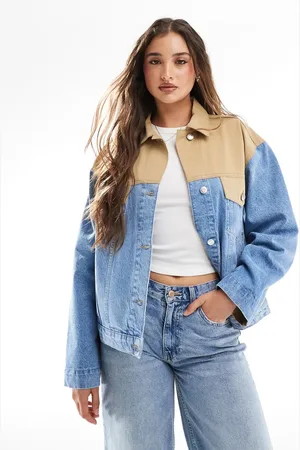 ASOS Blå western-denimjakke med hybrid-design
