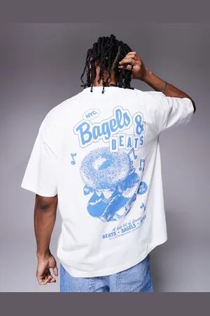 ASOS Hvid oversized T-shirt med tegneseriegrafik