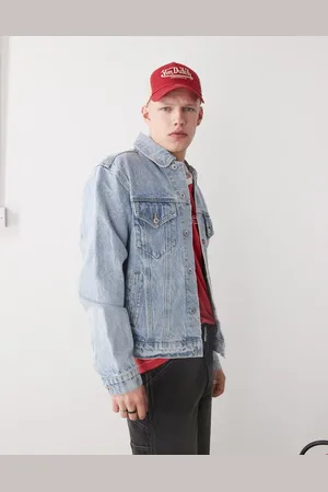 ICECREAM Running Dog - Trucker-denimjakke med print på ryggen i vask