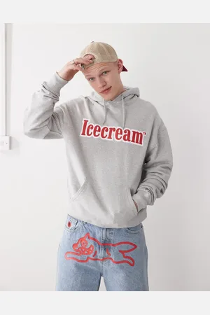 ICECREAM Grå pullover-hættetrøje med logo