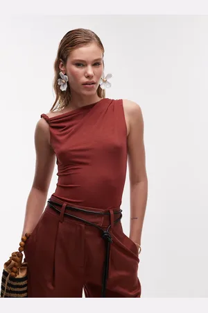 Topshop Oneshoulder-top med snoet strop
