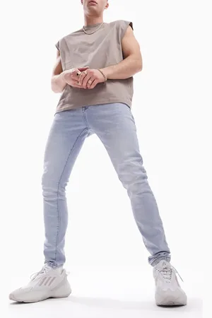 ASOS Jeans med power stretch i lyseblå vask
