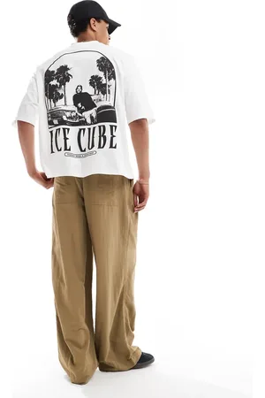Pull&Bear Oversized T-shirt med Ice Cube-grafik på ryggen