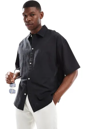 JACK & JONES Oversized skjorte i hørblanding