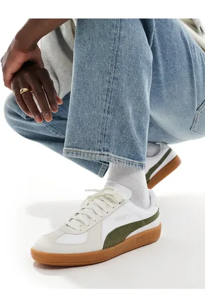 PUMA Army - Hvide/olivengrønne sneakers