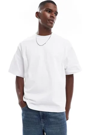 Pull&Bear T-shirt med firkantet pasform og ferskentekstur