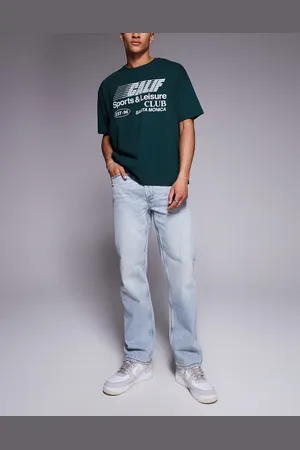 ASOS Jeans med lige ben i lys vask med farveskær-Blå